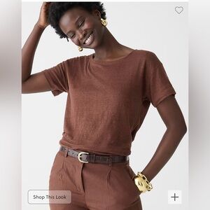 J. Crew Relaxed Linen Crewneck T-Shirt